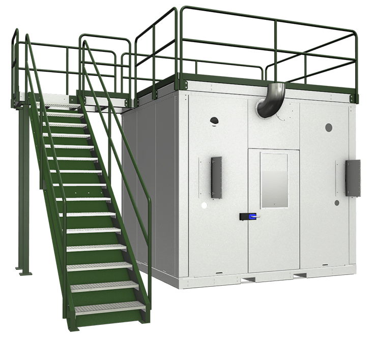 Partikelschutz-Einhausung einer 2-D-Laserschneidanlage
